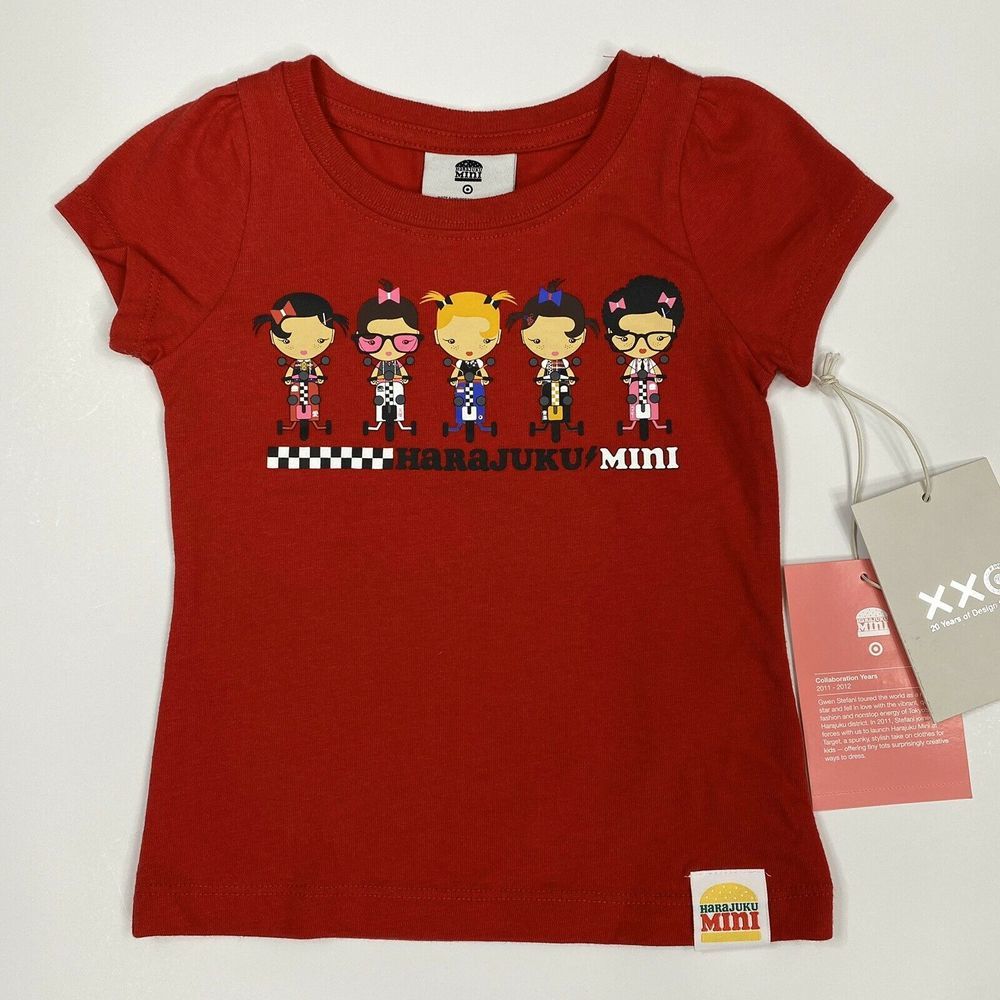Harajuku Mini 4 Target Red Graphic T-Shirt 2T NWT
